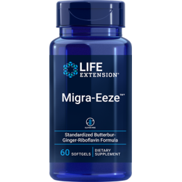 MIGRA-EEZE Standardized Butterbur - Ginger - Riboflavin Formula (ΦΟΡΜΟΥΛΑ ΒΟΤΑΝΩΝ ΓΙΑ ΤΙΣ ΗΜΙΚΡΑΝΙΕΣ) LIFE EXTENSION 60sgels LIFE EXTENSION